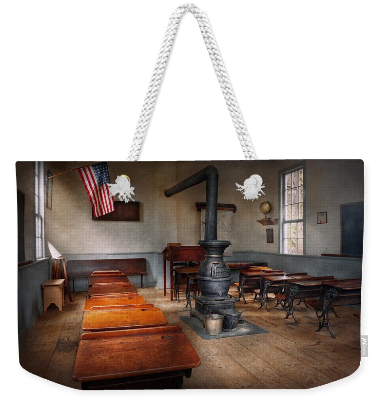 Teacher Weekender Tote Bag featuring the photograph Teacher - First day of school by Mike Savad