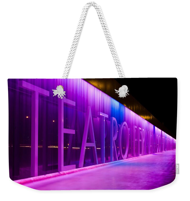 Teatro Weekender Tote Bag featuring the photograph Teatro Fernan Gomez by Pablo Lopez