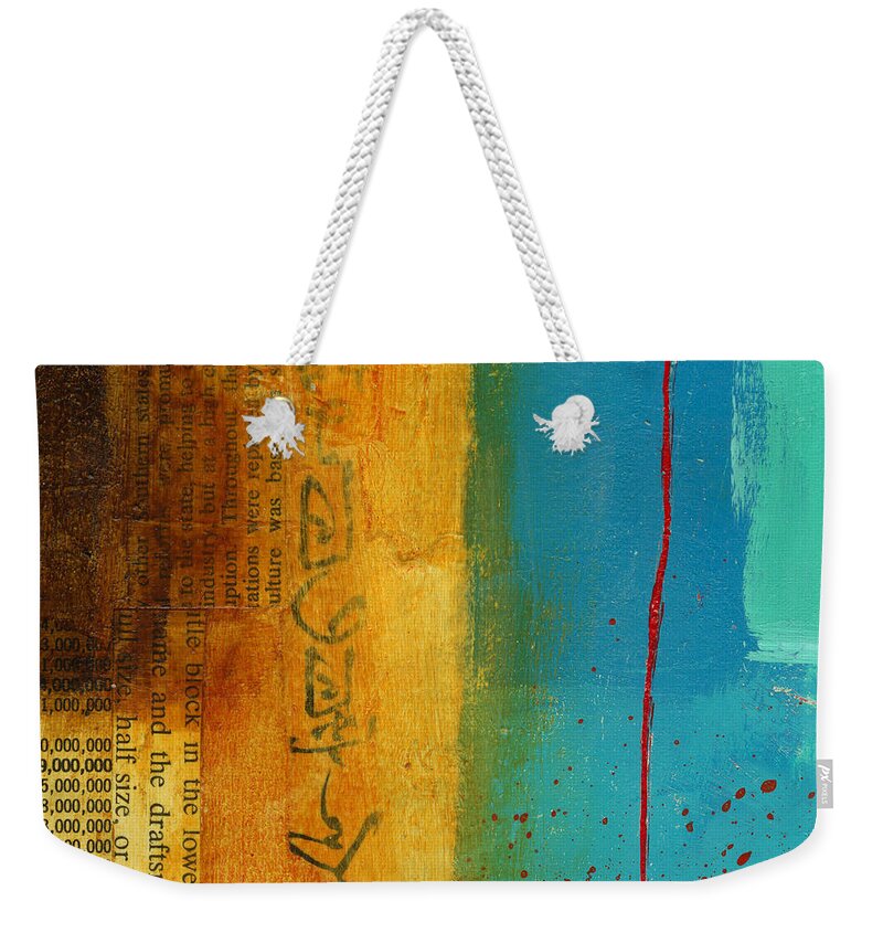 4x4 Weekender Tote Bag featuring the painting Teeny Tiny Art 111 by Jane Davies