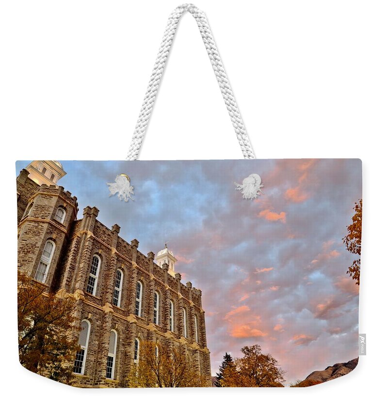 Logan Weekender Tote Bag featuring the photograph Temple High by David Andersen