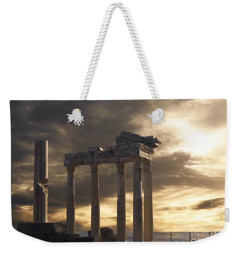 Turkey Weekender Tote Bag featuring the photograph Temple of Apollo in Side by Jelena Jovanovic