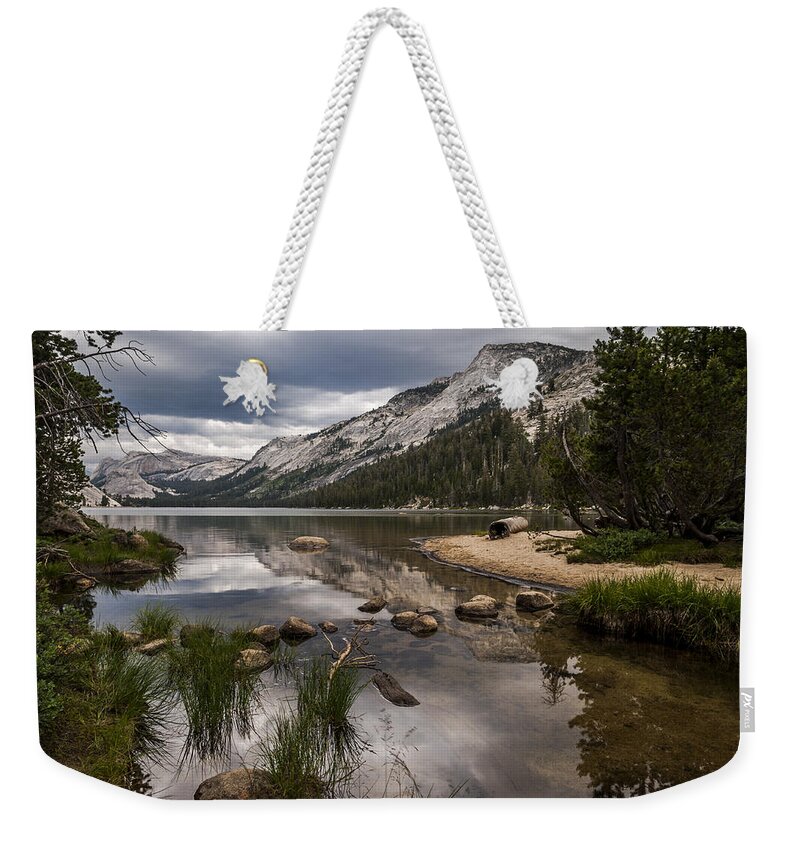 Lake Weekender Tote Bag featuring the photograph Tenaya Lake Outlet by Cat Connor