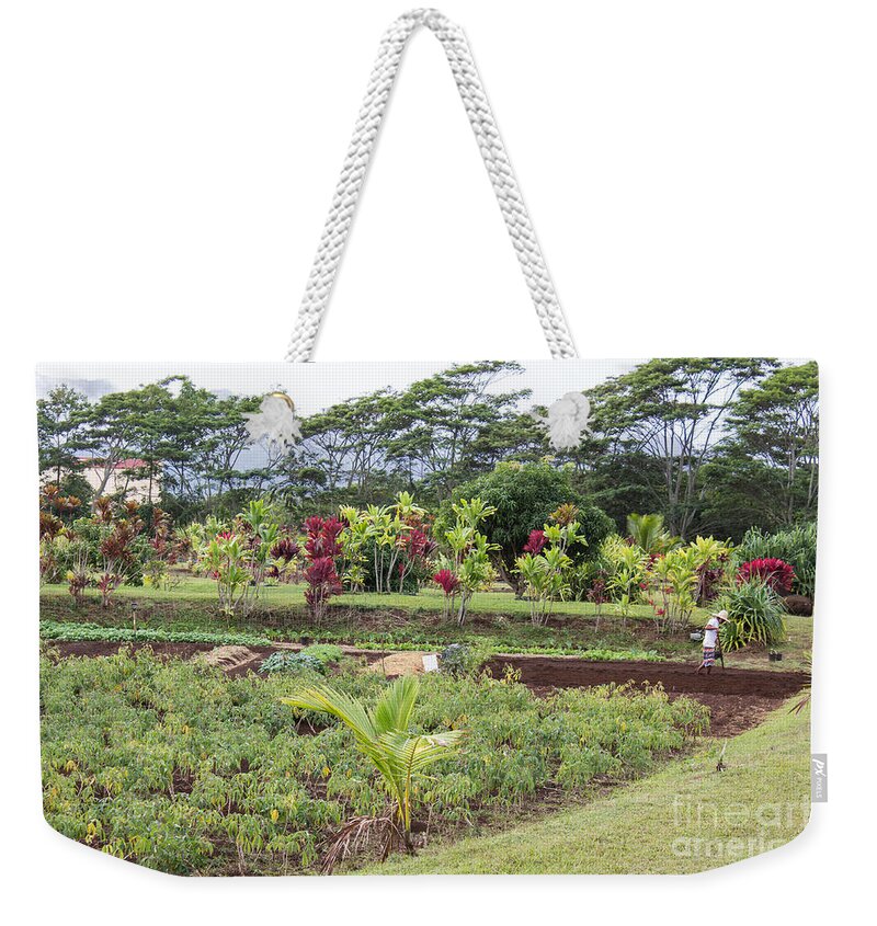Kilohana Plantation Weekender Tote Bag featuring the photograph Tending The Land by Suzanne Luft