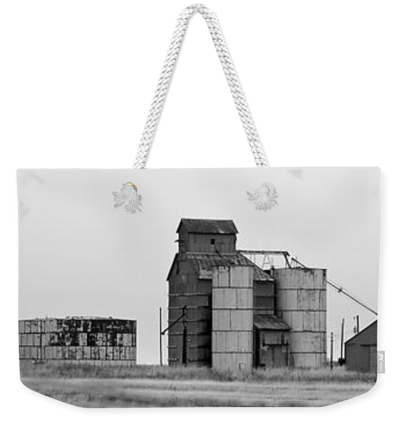 Texas Weekender Tote Bag featuring the photograph Texas Grainery Pan by JustJeffAz Photography