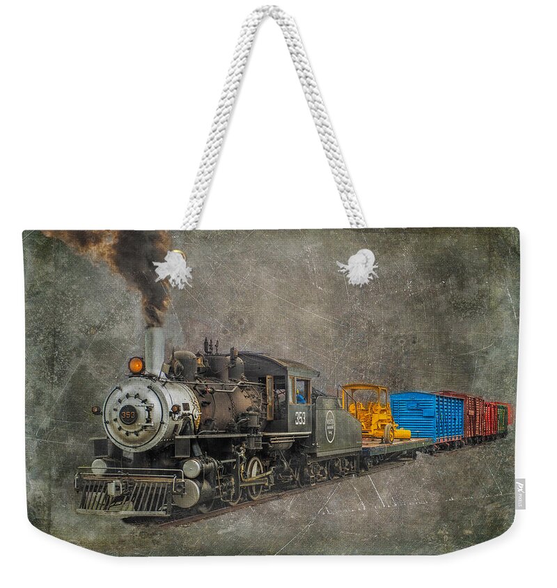 Engine 353 Weekender Tote Bag featuring the photograph Textured Engine 353 by Paul Freidlund