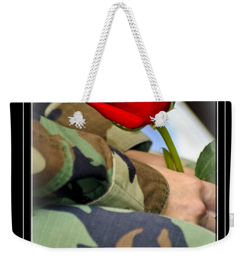 Rose Weekender Tote Bag featuring the photograph Thank You Veteran by Carolyn Marshall
