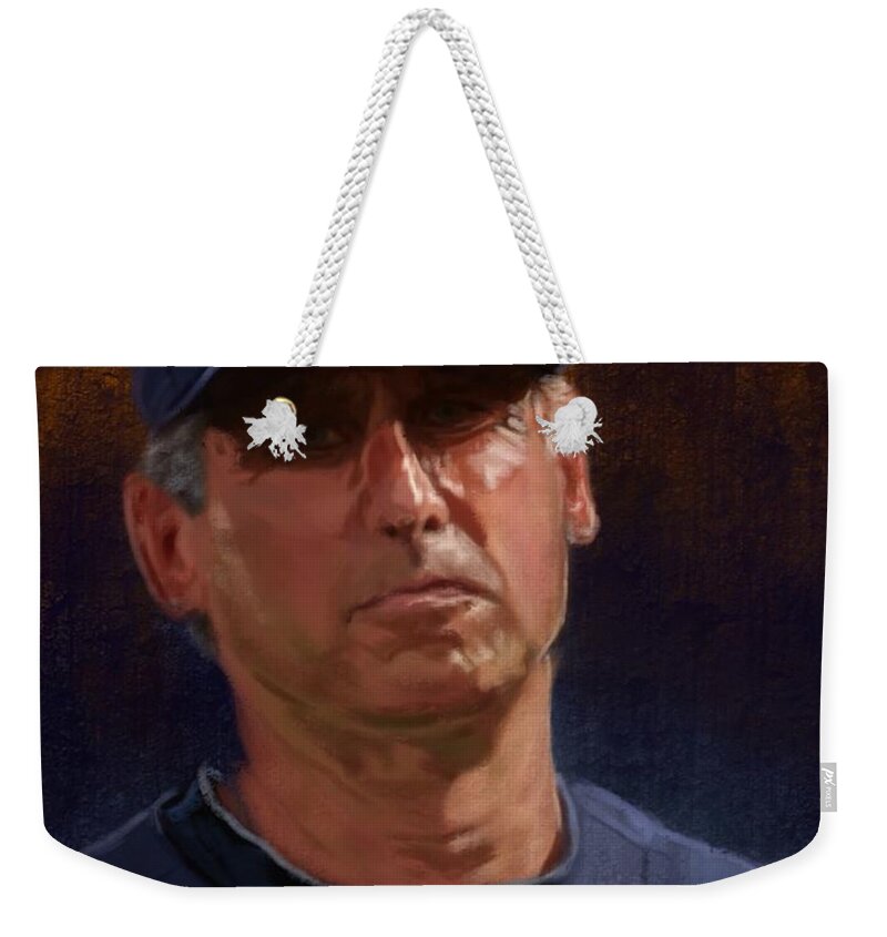 Buddy Black Weekender Tote Bag featuring the painting That's Baseball by Jeremy Nash