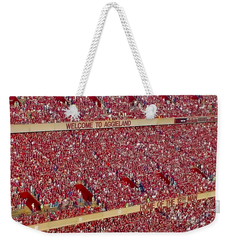Texas A&m University Weekender Tote Bag featuring the photograph The 12th Man by Gary Holmes
