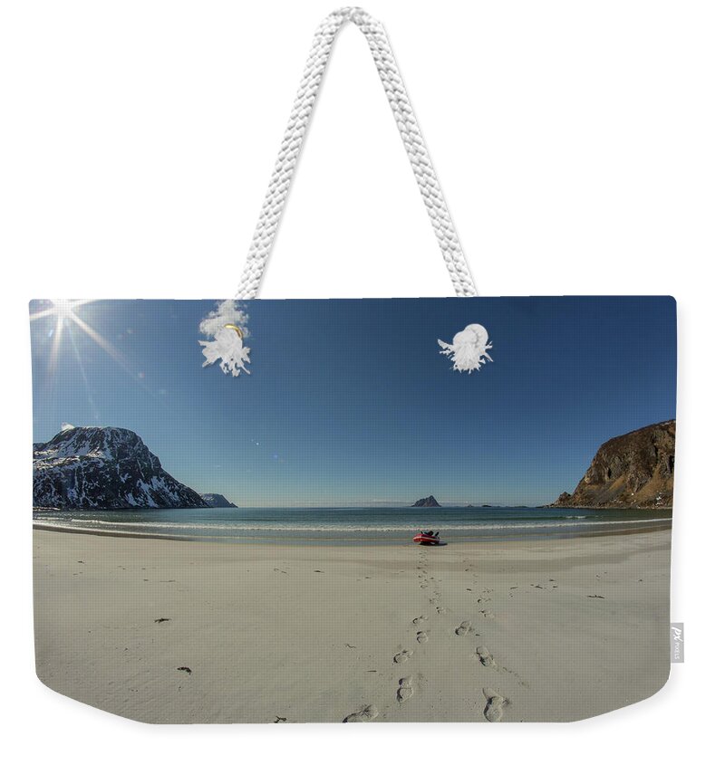 Scenics Weekender Tote Bag featuring the photograph The Artic Maldives by Photo By Hanneke Luijting