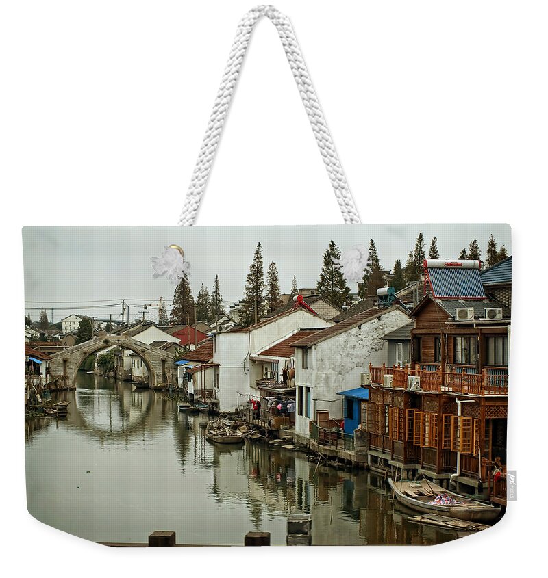 Travel Weekender Tote Bag featuring the photograph The Asian Venice by Lucinda Walter
