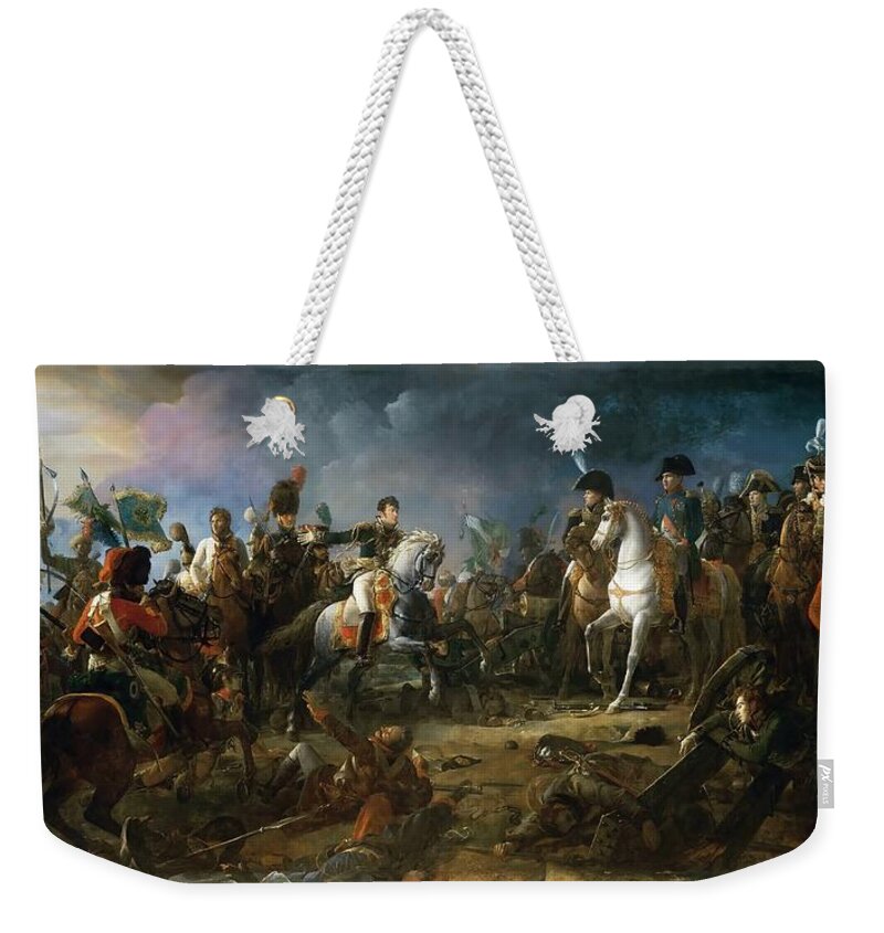 The Battle Of Austerlitz Weekender Tote Bag featuring the painting The Battle of Austerlitz by Baron Francois Gerard
