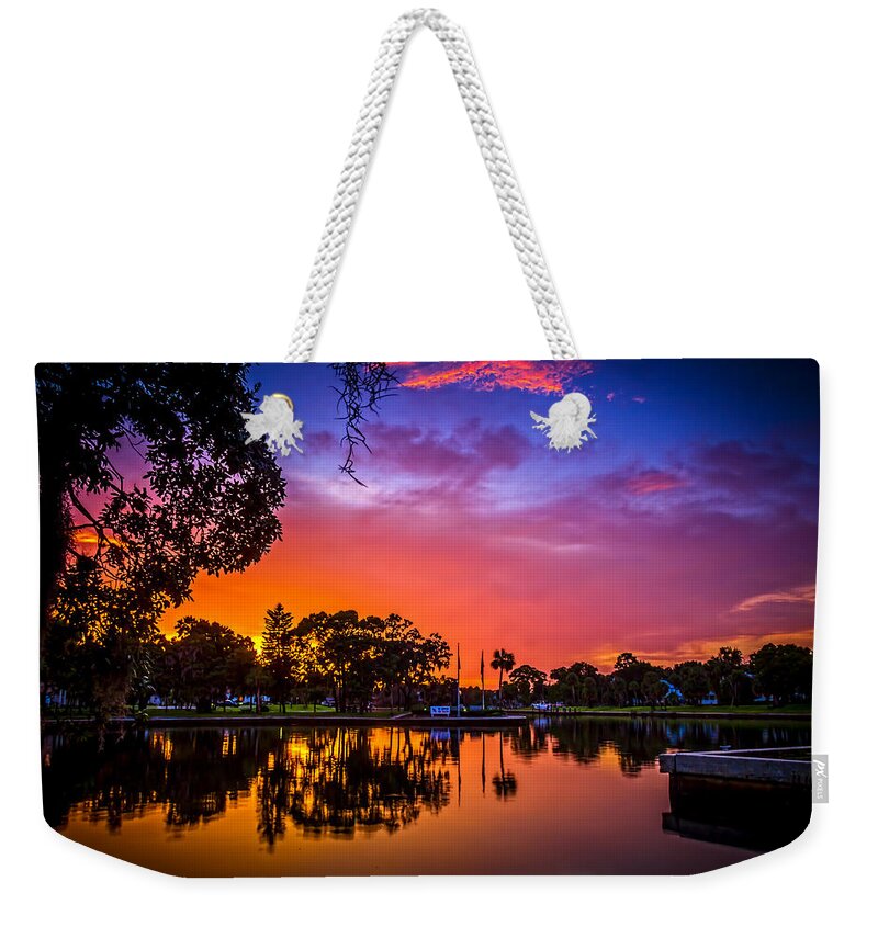 Sunset Weekender Tote Bag featuring the photograph The Bayou by Marvin Spates