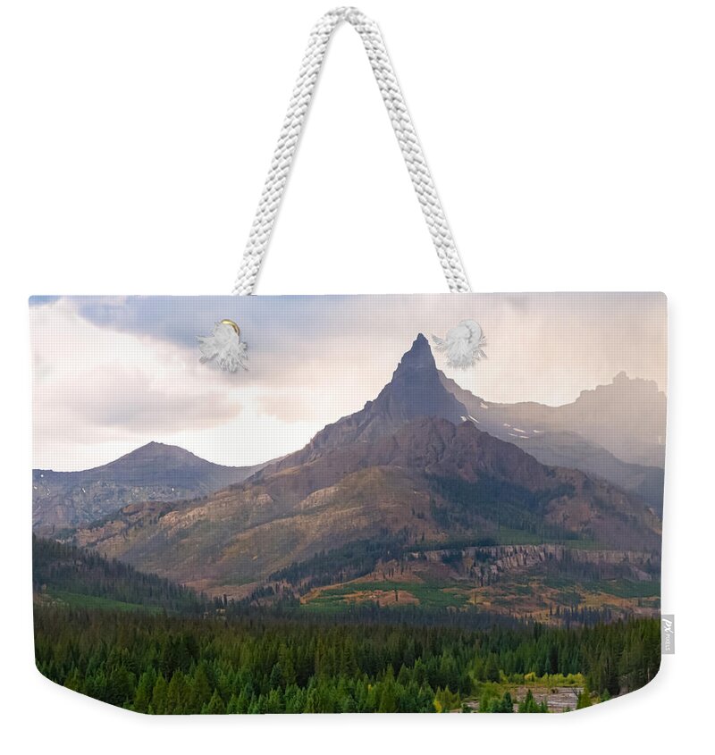 Montana Weekender Tote Bag featuring the photograph The Beartooth Mountains  by Lars Lentz