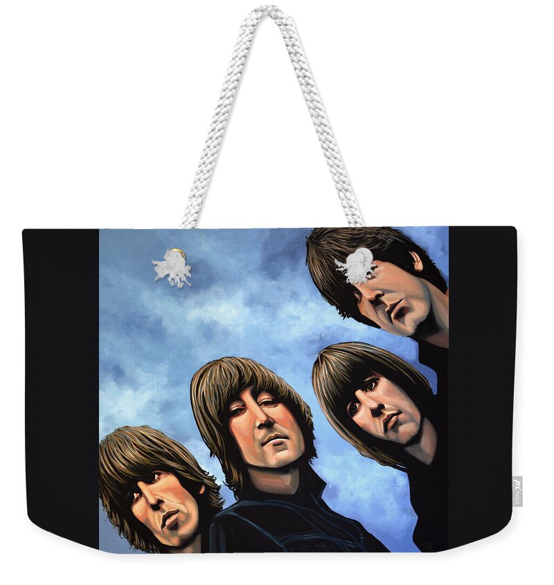 The Beatles Weekender Tote Bag featuring the painting The Beatles Rubber Soul by Paul Meijering