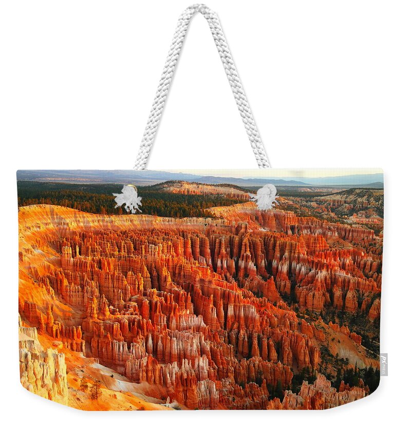 Morning Weekender Tote Bag featuring the photograph The Beauty Of Bryce Canyon In The Morning by Jeff Swan