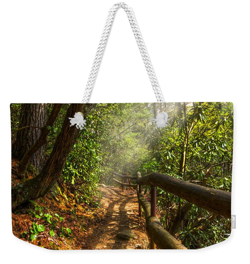 Appalachia Weekender Tote Bag featuring the photograph The Benton Trail by Debra and Dave Vanderlaan