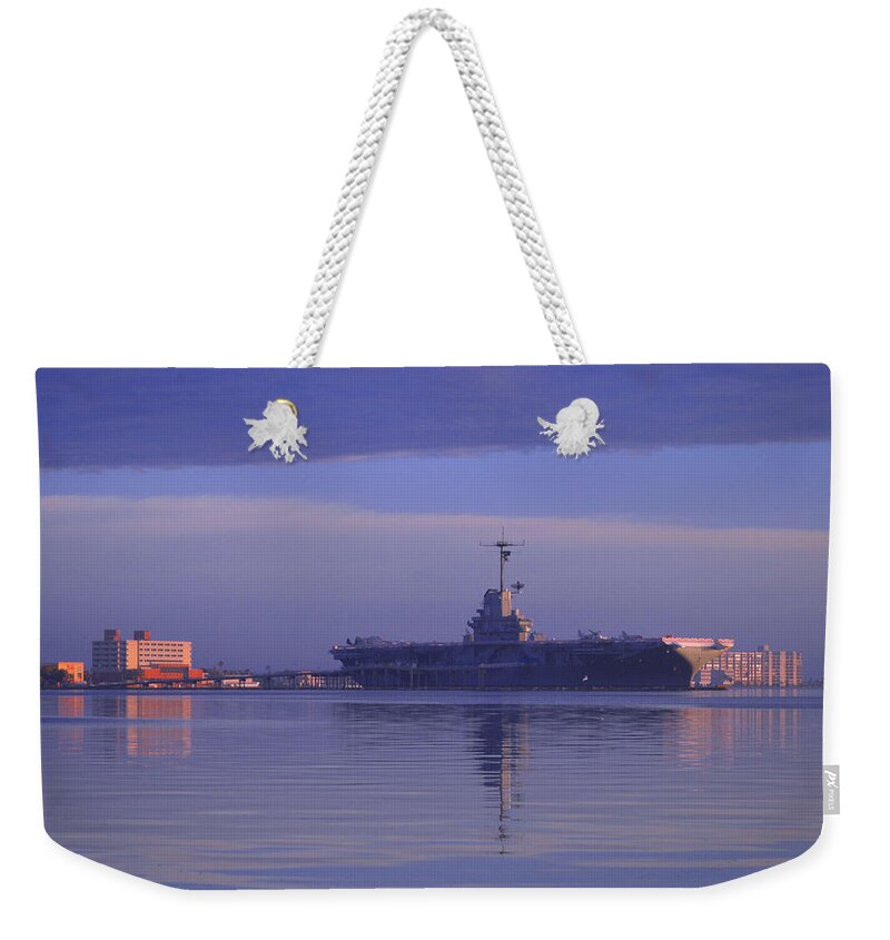Blue Weekender Tote Bag featuring the photograph The Blue Ghost by Leticia Latocki