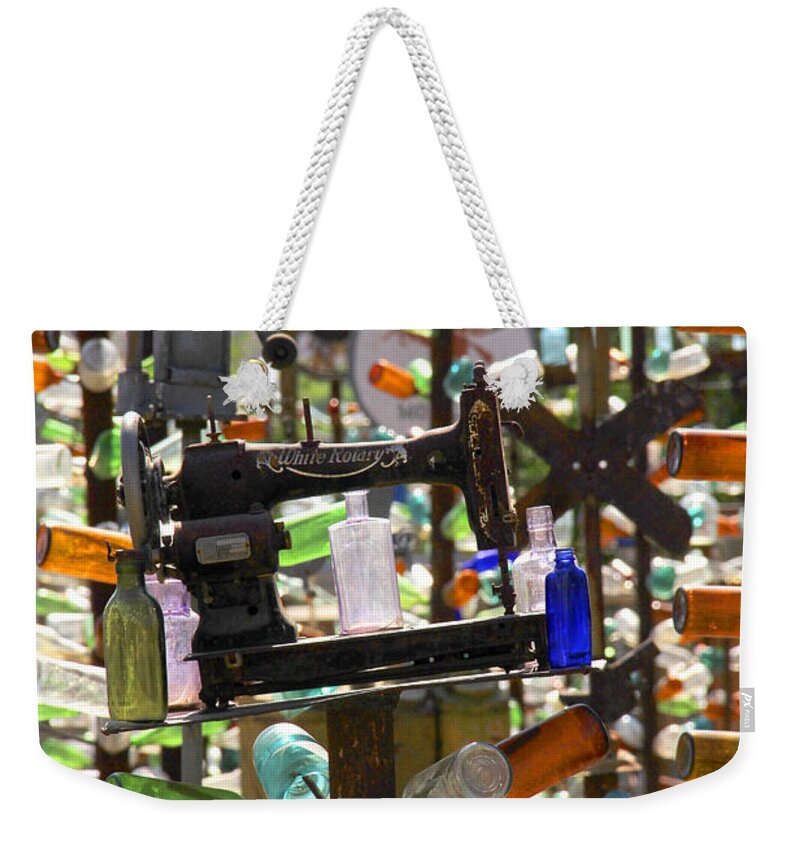 Southwest Weekender Tote Bag featuring the photograph The Bottle Tree Ranch by Mike McGlothlen
