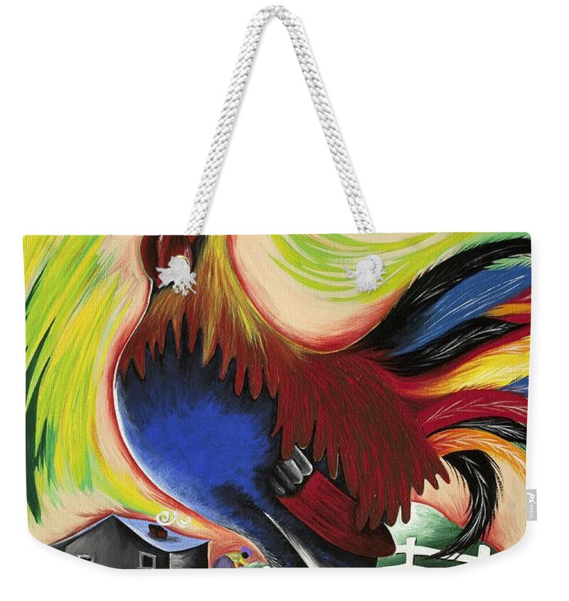 Gullah Art Weekender Tote Bag featuring the painting The Call of Valor by Patricia Sabreee
