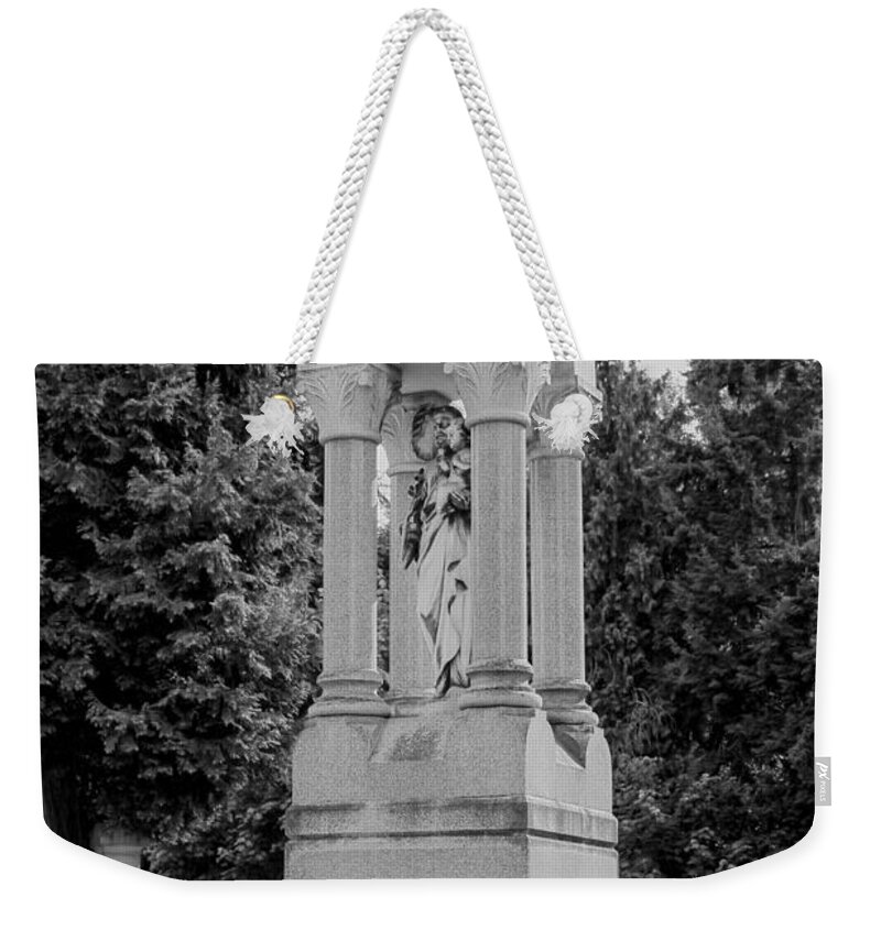Cemetery Weekender Tote Bag featuring the photograph The cemetery by Cathy Anderson