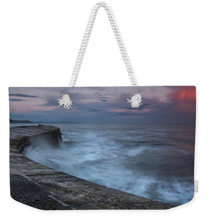 Coast Weekender Tote Bag featuring the photograph The Cobb Dorset by David Lichtneker