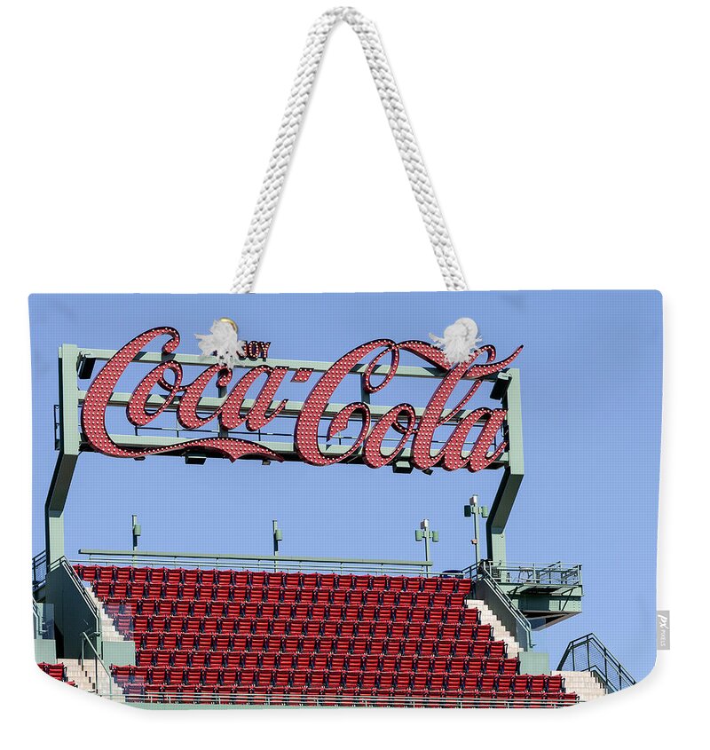 Baseball Weekender Tote Bag featuring the photograph The Coca-Cola Corner by Susan Candelario