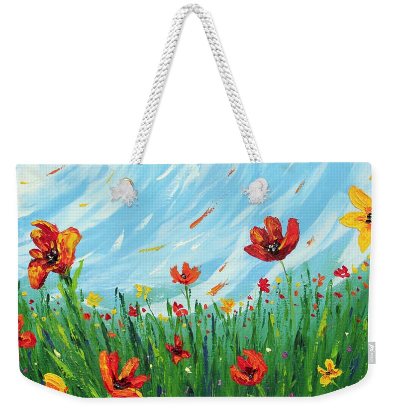 Landscape Weekender Tote Bag featuring the painting The Dance by Meaghan Troup