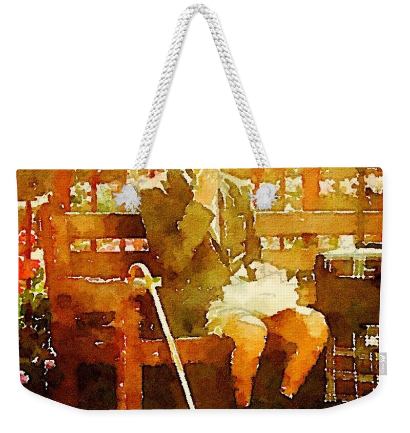 Watercolour Weekender Tote Bag featuring the painting The Devonshire Man by Vix Edwards