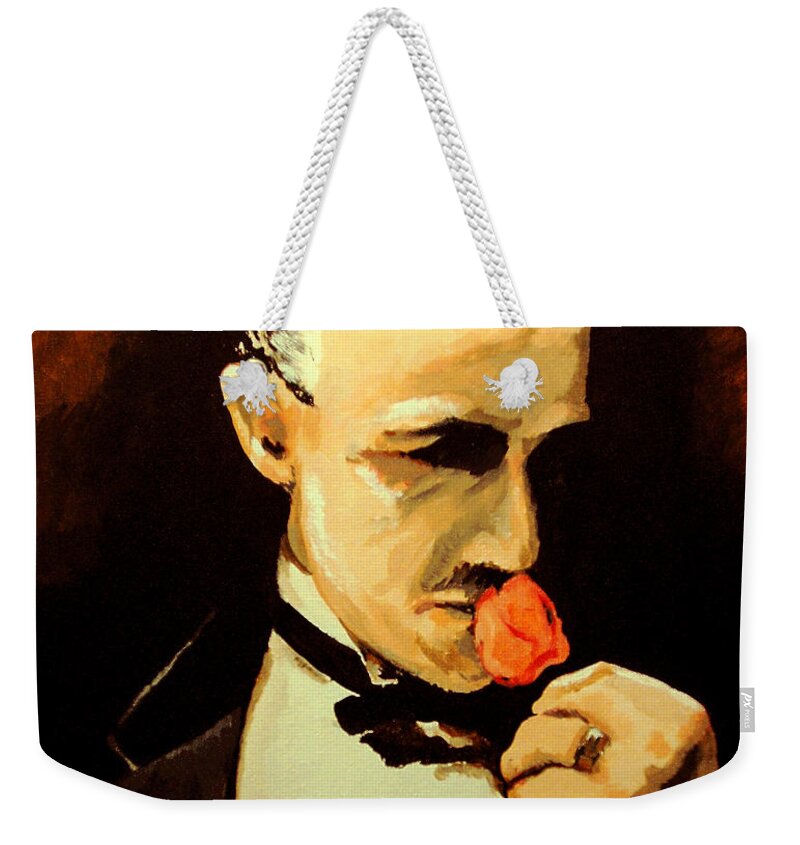  Weekender Tote Bag featuring the painting The Don and the Rose by Dale Loos Jr