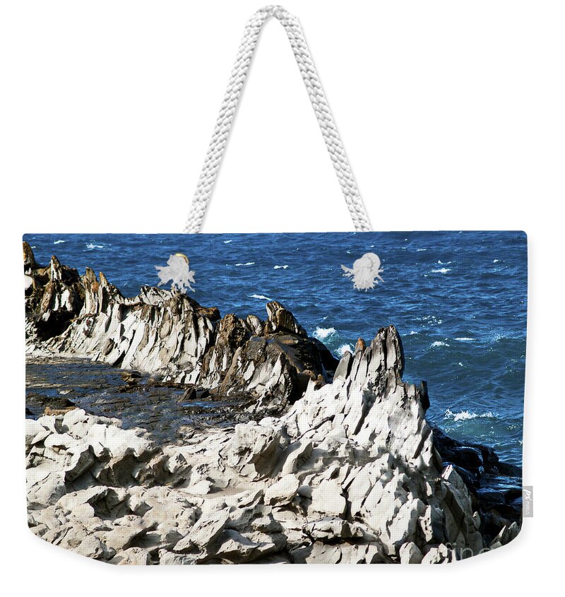 Fine Art Photography Weekender Tote Bag featuring the photograph The Dragons Teeth I by Patricia Griffin Brett
