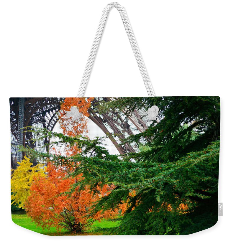 France Weekender Tote Bag featuring the photograph The Eiffel in Fall by Kent Nancollas