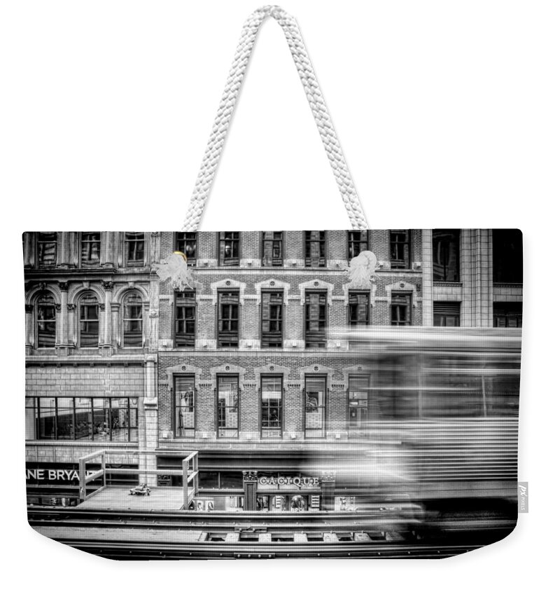Chicago Weekender Tote Bag featuring the photograph The Elevated by Scott Norris