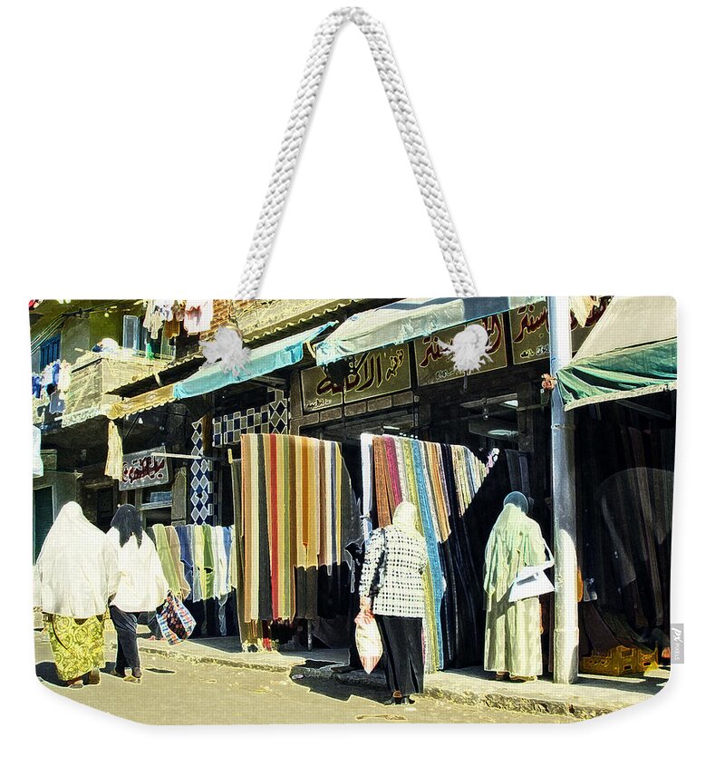 The Fabric Shop Weekender Tote Bag featuring the photograph The Fabric Shop - Alexandria by Mary Machare
