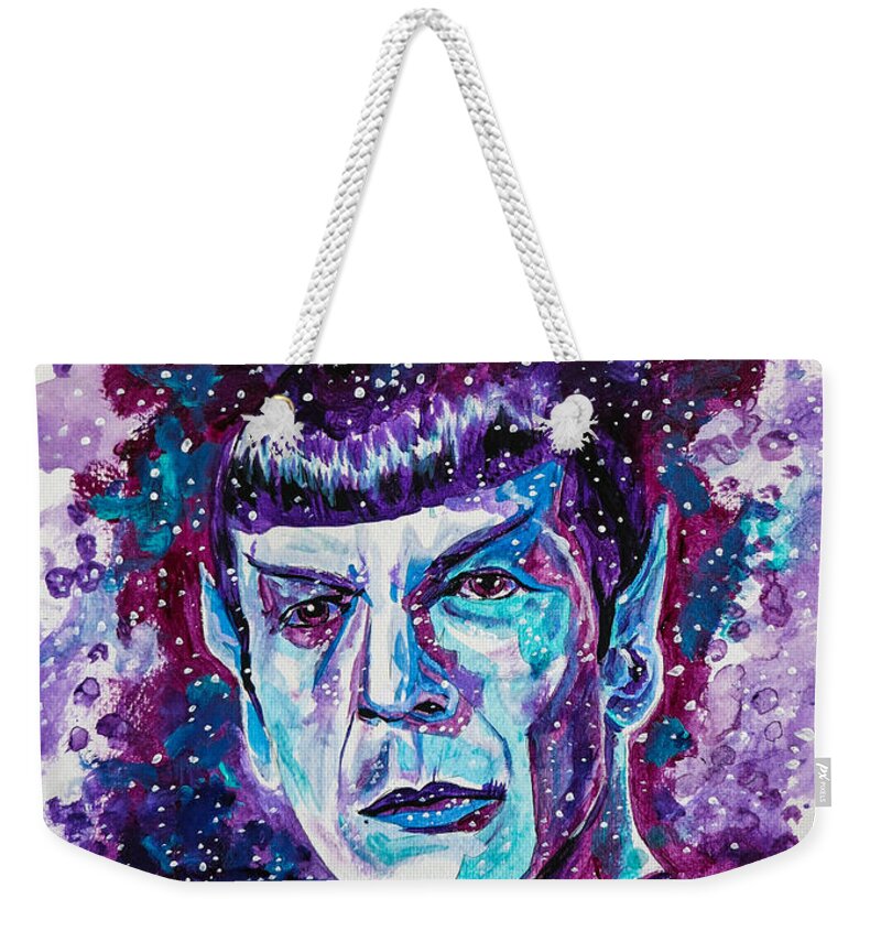 Portrait Weekender Tote Bag featuring the painting The Final Frontier by Joel Tesch