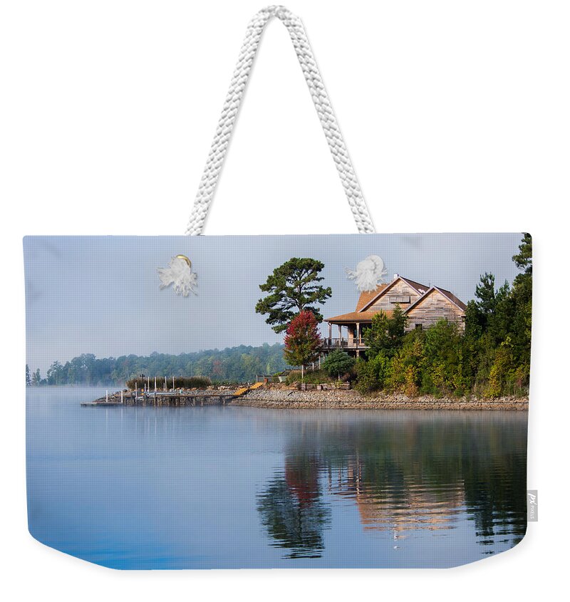 Fog Landscape Weekender Tote Bag featuring the photograph The First Signs of Autumn by Parker Cunningham