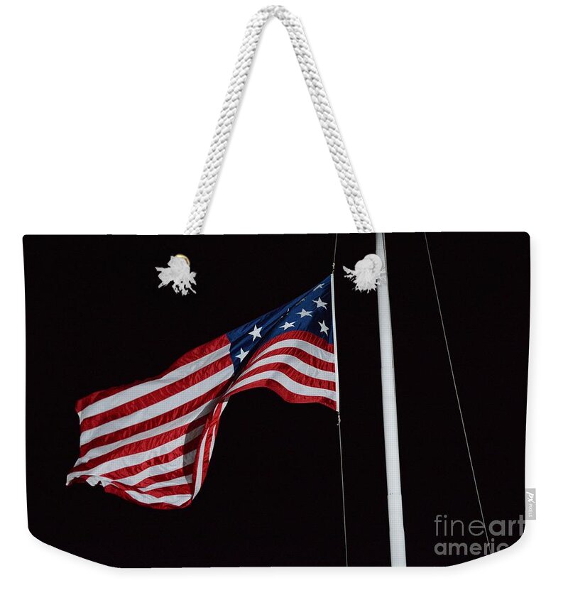 Marines Weekender Tote Bag featuring the photograph The Flag of 1801 by Cindy Manero