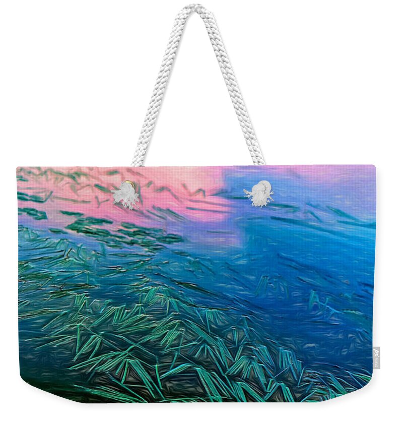 Wilderness Weekender Tote Bag featuring the photograph The Flow - Paint by Steve Harrington
