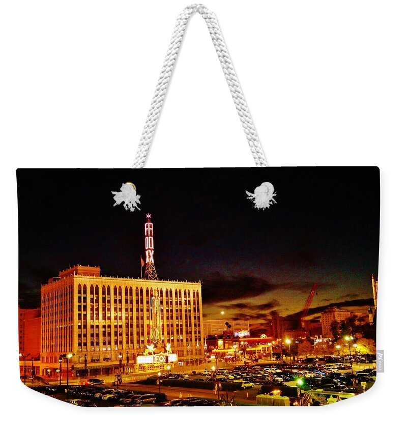  Weekender Tote Bag featuring the photograph The Fox at Sunset by Daniel Thompson