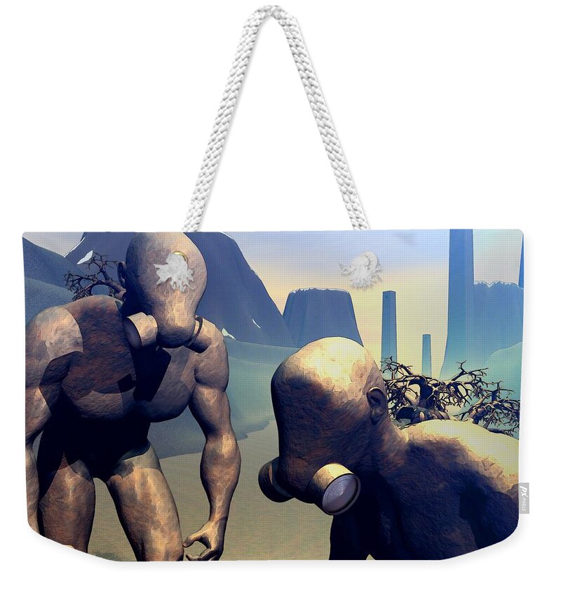 The Future Ancients Weekender Tote Bag featuring the digital art The Future Ancients by John Alexander