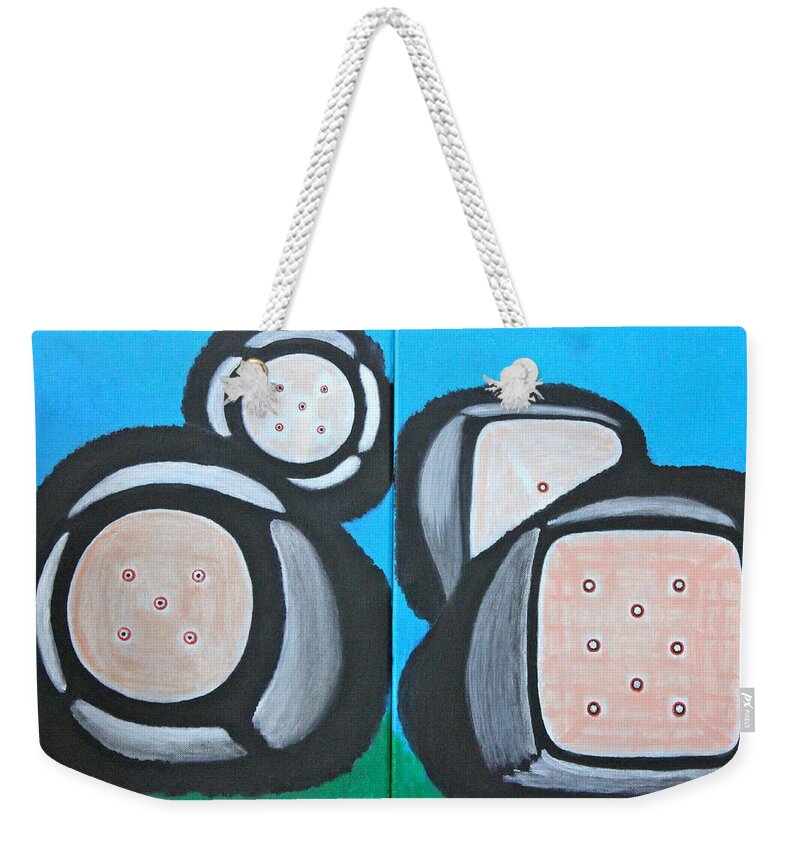 All Products Weekender Tote Bag featuring the painting The Game Of Life by Lorna Maza