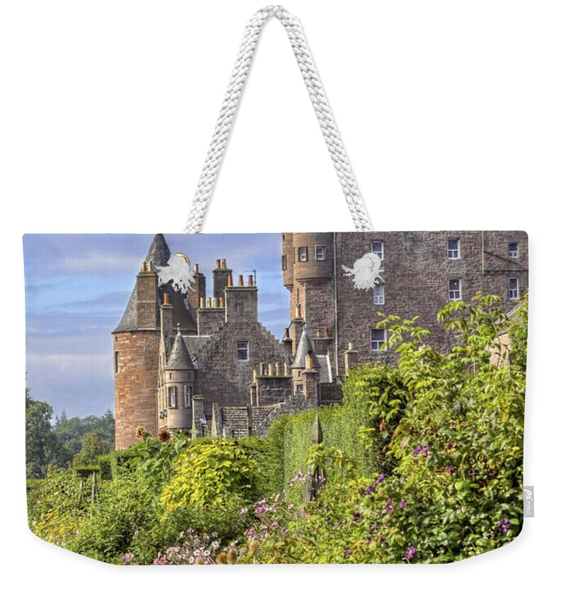 Scotland Weekender Tote Bag featuring the photograph The Garden of Glamis Castle by Jason Politte