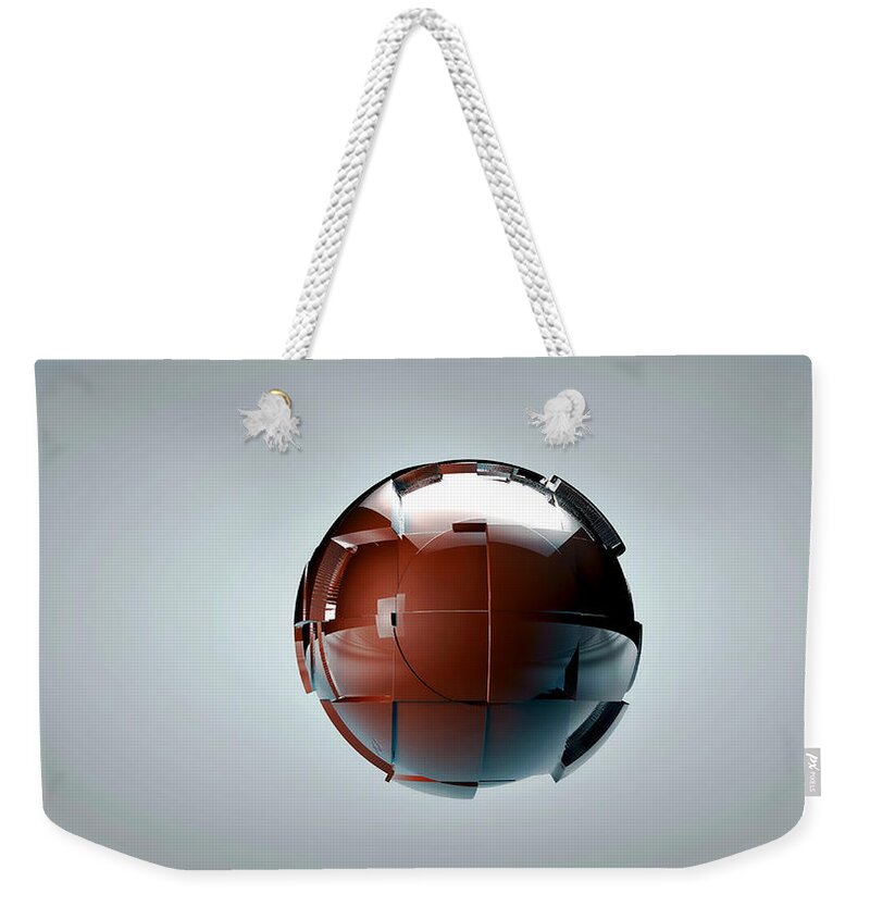 Sphere Weekender Tote Bag featuring the digital art The Generator by Adam Vance