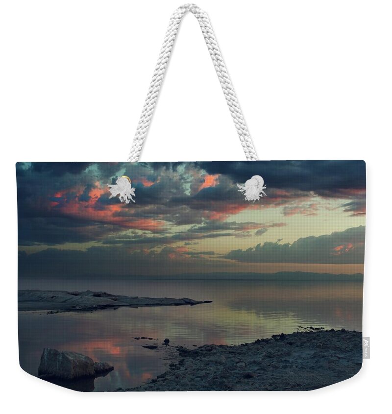 Salton Sea Weekender Tote Bag featuring the photograph The Heat of the Night by Laurie Search