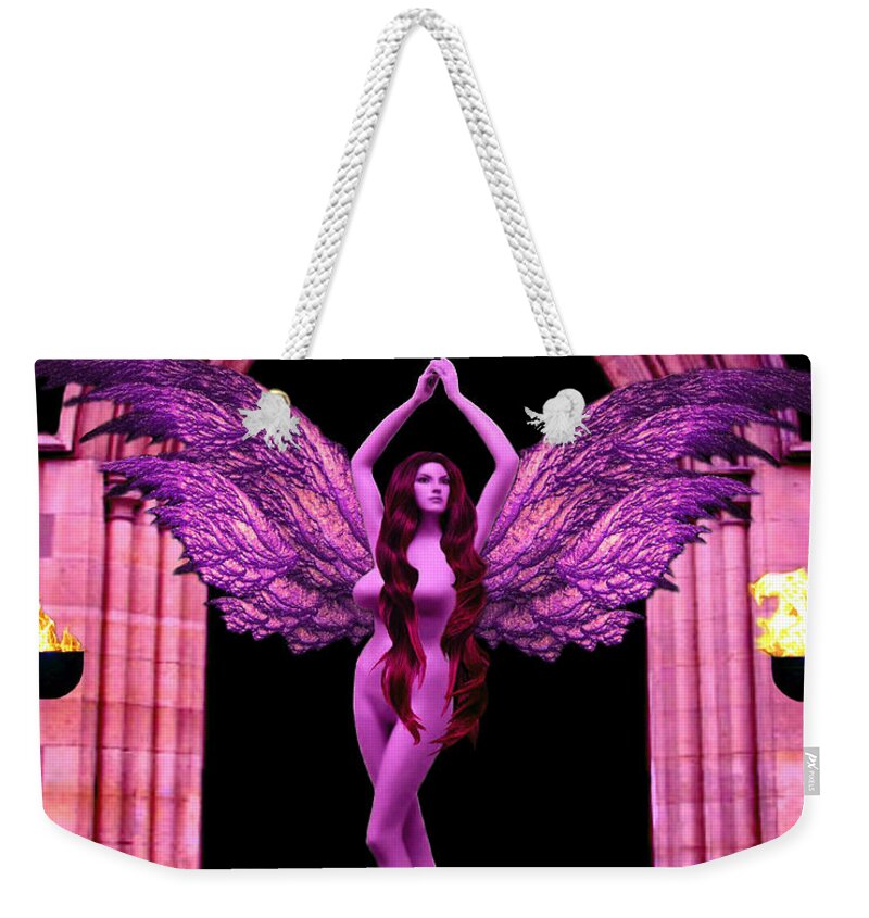 High Priestess Weekender Tote Bag featuring the digital art The High Priestess by Steed Edwards