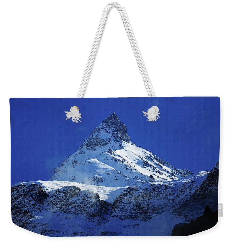 Scenics Weekender Tote Bag featuring the photograph The Himalayan Matterhorn by Shakyasom Majumder