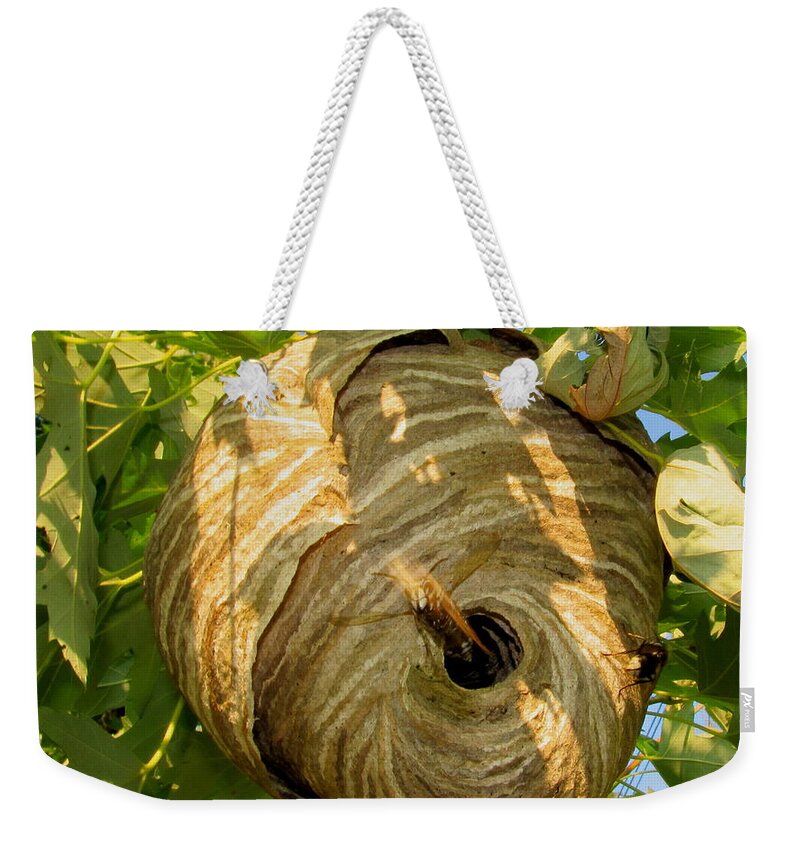Hornet Weekender Tote Bag featuring the photograph The Hive by Joshua Bales