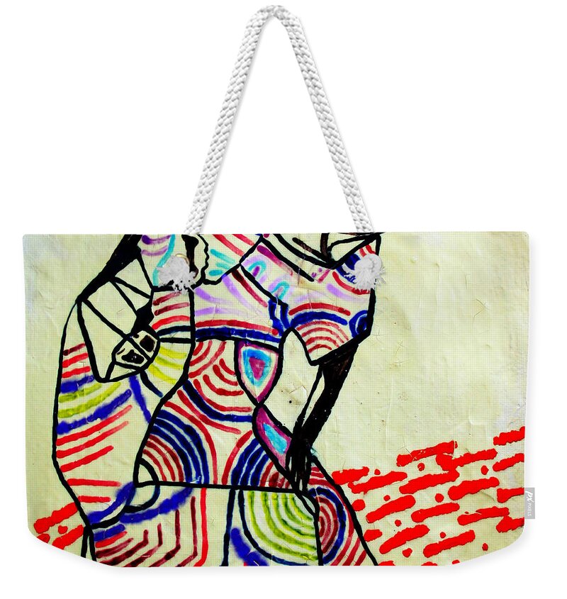 Jesus Weekender Tote Bag featuring the ceramic art The Holy Family by Gloria Ssali