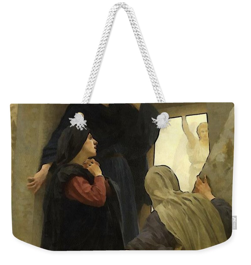 William Bouguereau Weekender Tote Bag featuring the digital art The Holy Women at the Tomb by William Bouguereau