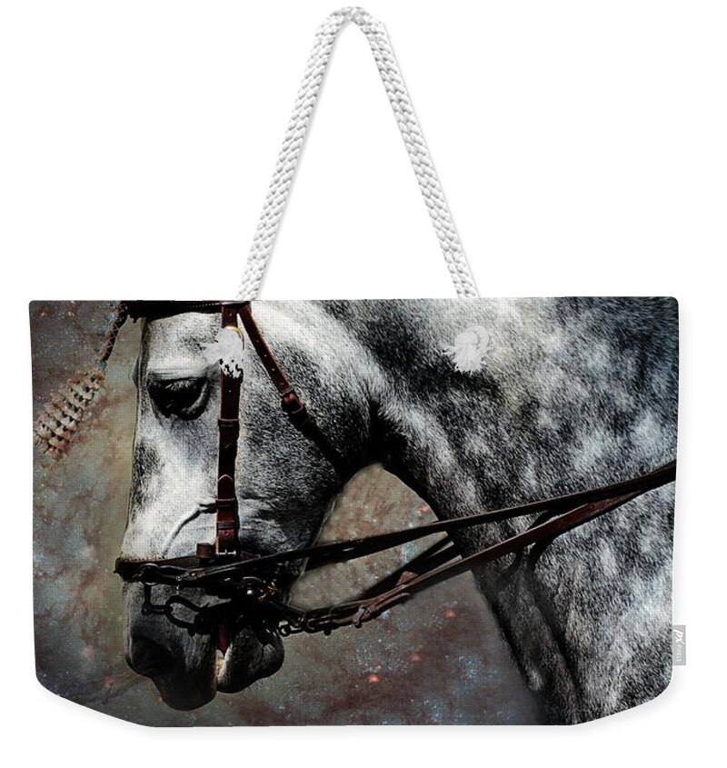 Horse Weekender Tote Bag featuring the photograph The Horse Among the Stars by Jenny Rainbow