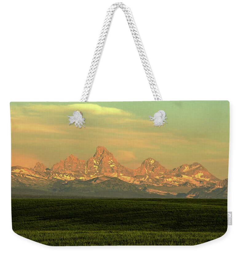 Scenics Weekender Tote Bag featuring the photograph The Idaho Side Of The Grand Tetons by ©anitaburke